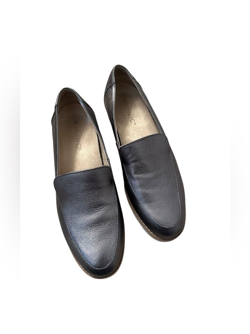Vionic Kensley Women’s Crinkle Patent Leather Loafers Slip on Comfort Comfy 7.5
